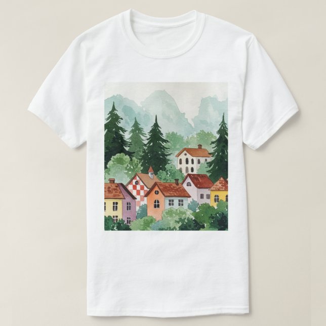 Camiseta Paisagem rural (Frente do Design)