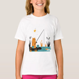 Camiseta Paisagem rural com um campo de flores