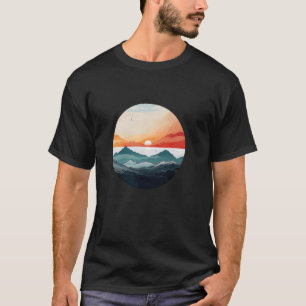 Camiseta Paisagem Sunset Mountain Natureza Amplia Design
