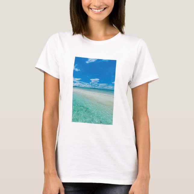 Camiseta Paisagem tropical azul, Palau (Frente)