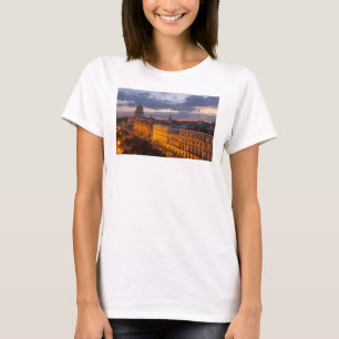 Camiseta paisagem urbana ao pôr do sol, Havana, Cuba