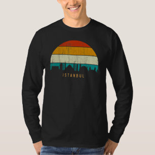 Camiseta Paisagem urbana da cidade estilo retrô vintage Tur