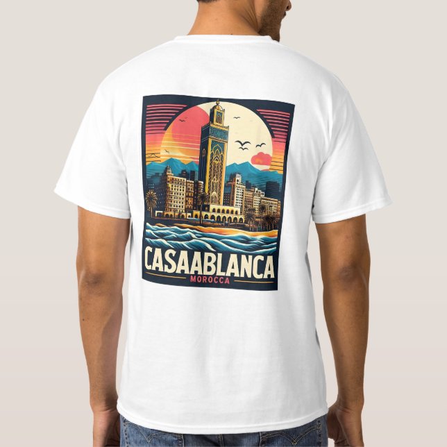 Camiseta Paisagem Urbana de Casablanca (Verso)