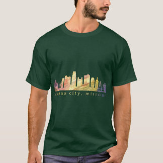Camiseta Paisagem urbana de Kansas City Pintura 3