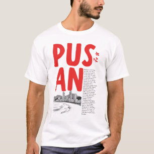 Camiseta Paisagem urbana de Pusan Coreia do Sul 