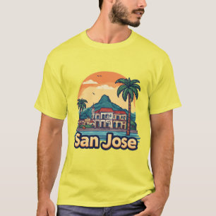 Camiseta Paisagem urbana de San Jose com o marco do Capitol