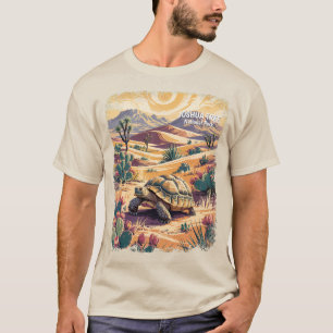 Camiseta Paisagem Vintage da Vida Selvagem da Tartaruga de