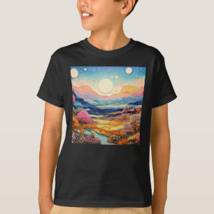 Camiseta Paisagens Psicodélicas Florestais Doce Sublime Nat
