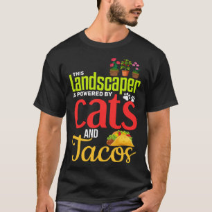 Camiseta Paisagismo Gato Tacos Jardineiro Paisagista