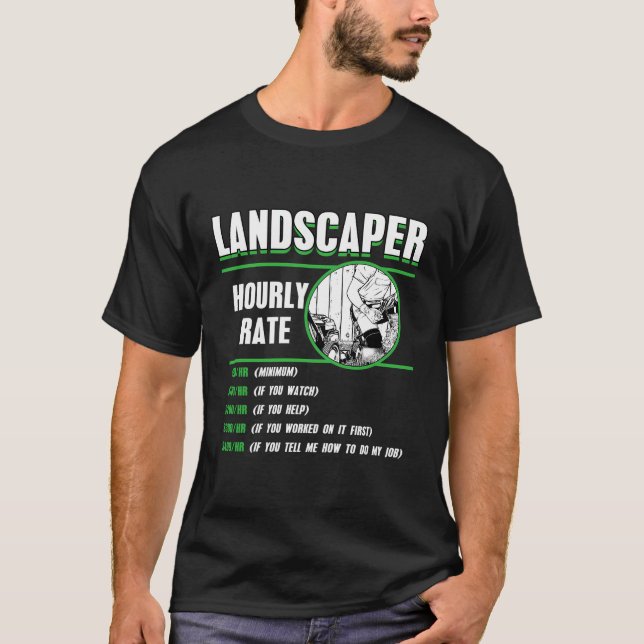 Camiseta Paisagismo Paisagista, Taxa Horária Paisagista, Ga (Frente)