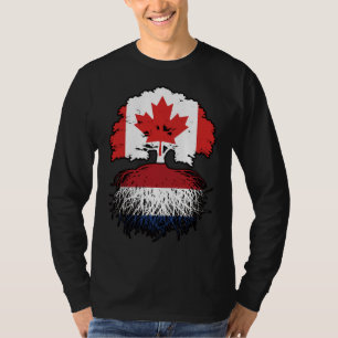 Camiseta Países Baixos, Canadá, Canadá, Tree Roots Flag