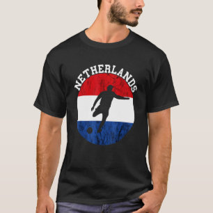 Camiseta Países Baixos Futebol Vintage Nederland Flag Du