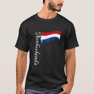 Camiseta Países Baixos Vintage Países Baixos Flag Holland N