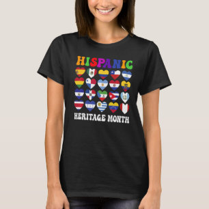 Camiseta Países de Latino Sinalizam Patrimônio Hispânico Co