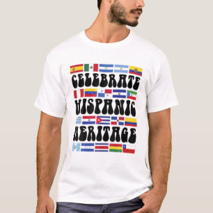 Camiseta Países de Latino Sinalizam Patrimônio Hispânico Co