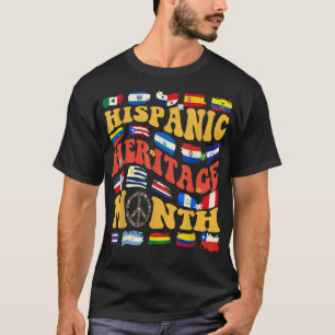 Camiseta Países de língua espanhola bandeiras do patrimônio