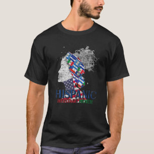 Camiseta Países do Orgulho Latino Bandeiras Herito Hispânic