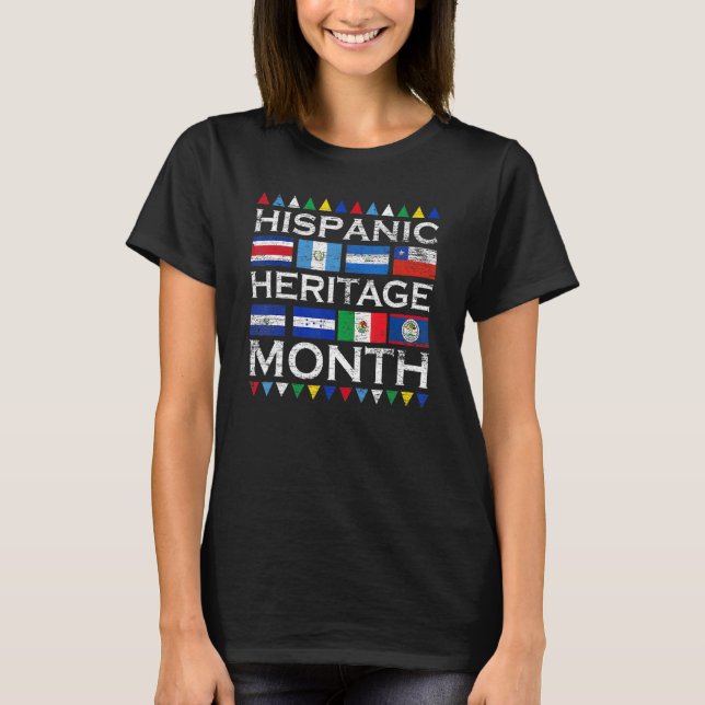Camiseta Países latinos bandeira latino hispânica nacional (Frente)