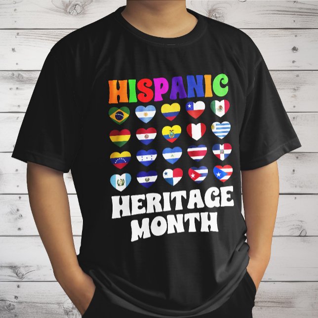 Camiseta Países latinos sinalizam coração, felicidade (Criador carregado)