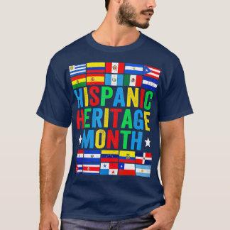Camiseta Países latinos Sinalizam Patrimônio Hispânico Mês