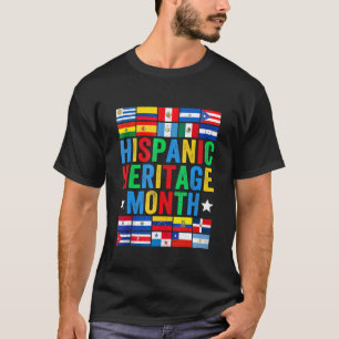 Camiseta Países latinos Sinalizam Patrimônio Hispânico Mês