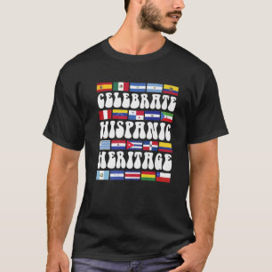 Camiseta Países latinos sinalizam Patrimônio Hispânico Mese