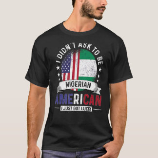 Camiseta Países nigerianos americanos sinalizam Orgulho Nig