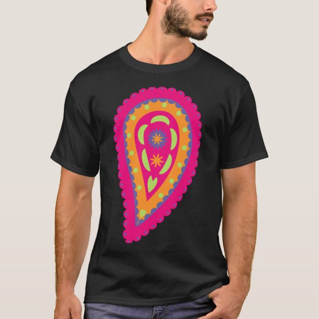 Camiseta Paisley Colorido (Frente)