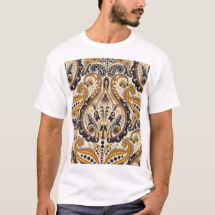 Camiseta Paisley Floral: Design sem costura colorida