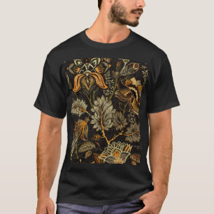 Camiseta Paisley floral indiano, padrão étnico uniforme.