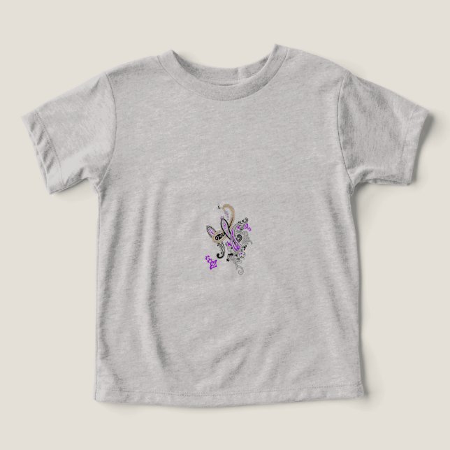 Camiseta Paisley Floral Motif – Boho White Purple Orange  (Design frontal)