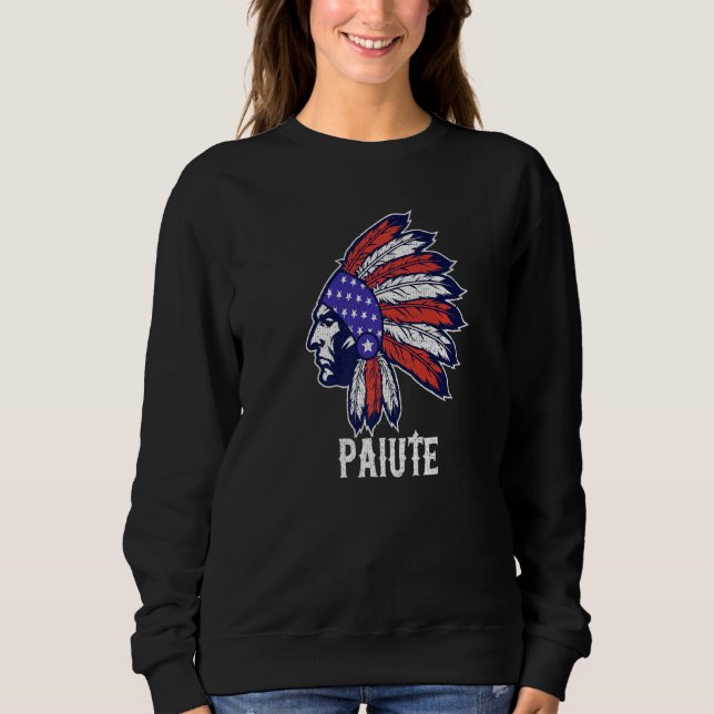 Camiseta Paiute Native Flag Pride Headdress (Frente)