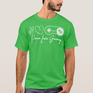 Camiseta Paix Amor Jogos garota engraçada