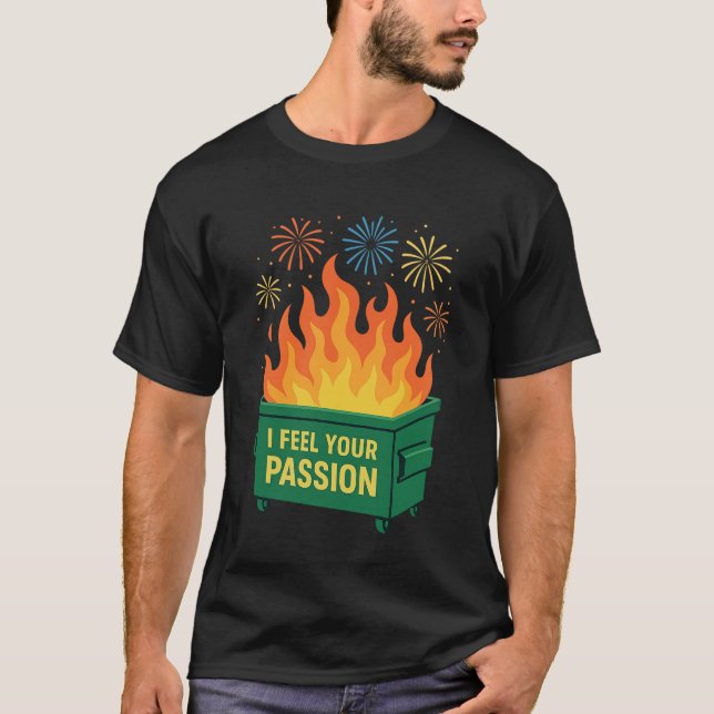 Camiseta Paixão de Lixeira em Chamas (Frente)