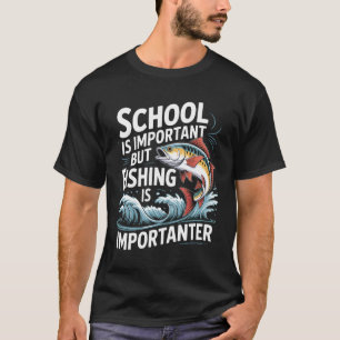 Camiseta Paixão pela Pesca Supera a Escola em Qualquer Dia 