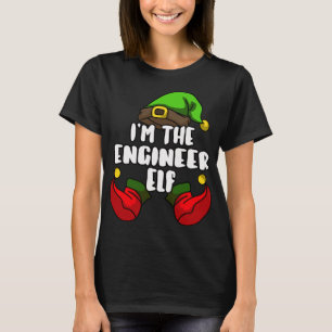 Camiseta Pajam da Festa de Natal Familiar do engenheiro Elf