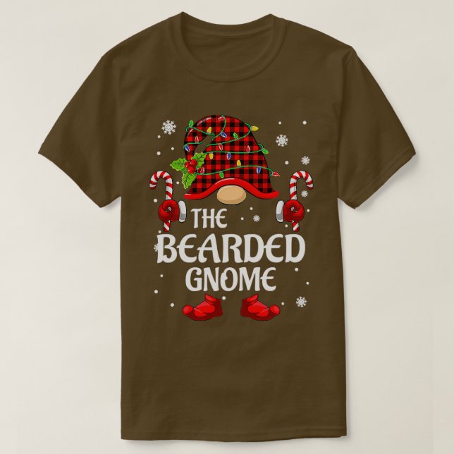 Camiseta Pajama de Natal da Família Gnome (Frente do Design)