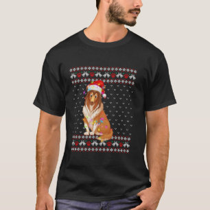Camiseta Pajama de Natal Feio Correspondendo Família Rough 