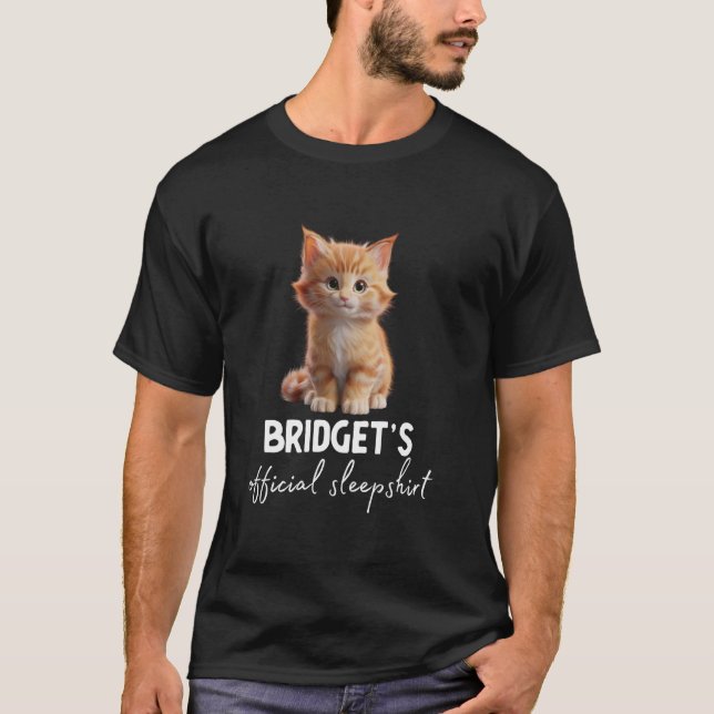 Camiseta Pajama Gato Oficial Da BRIDGET (Frente)