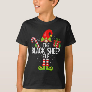 Camiseta Pajama Xmas, Natal Da Família Black Sheep Elf