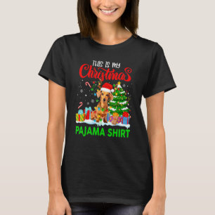 Camiseta Pajamas Red Buffalo Xadrez Dachshund Feliz Cão Chr