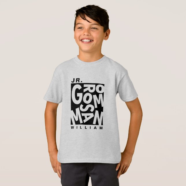 Camiseta Pajem Júnior Jr., cortejo de casamento (Frente Completa)