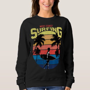 Camiseta Pal de surf na costa oeste legal Retro Sunset