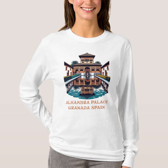 Camiseta Palácio Alhambra Granada Espanha (Frente)