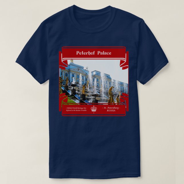 Camiseta Palácio de Peterhof da Rússia (Frente do Design)