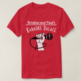 Camiseta Palácio do karaoke de Kristina e de Paul