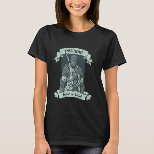 Camiseta Paladin Knight Fantasy Roleplay Dungeons Rpg Ga (Frente)