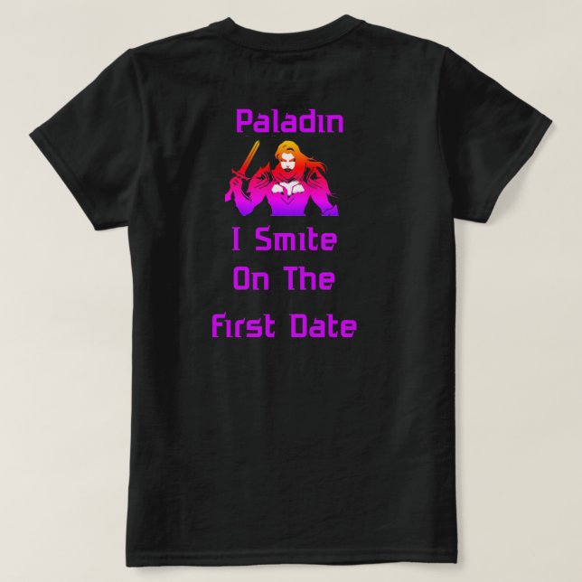 Camiseta Paladin Smite On First Date (Verso do Design)