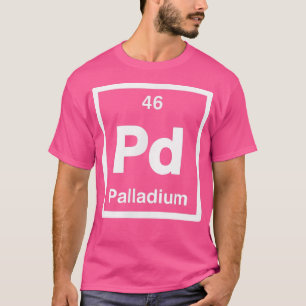 Camiseta Paládio - Pd - Mesa periódica de elementos - Ciênc