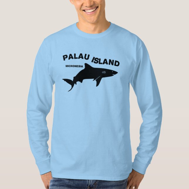 Camiseta Palau Island - Micronésia Shark Diving (Frente)